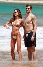 IZABEL GOULART in Bikini and Kevin Trapp at a Beach in Brazil 12/25/2017