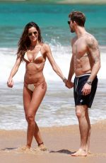 IZABEL GOULART in Bikini and Kevin Trapp at a Beach in Brazil 12/25/2017