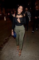 JASMIN SAVOY BROWN Leaves Catch LA in Los Angeles 12/06/2017