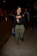 JASMIN SAVOY BROWN Leaves Catch LA in Los Angeles 12/06/2017