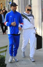 JASMINE SANDERS and Terrence J Out Shopping in Beverly Hills 12/24/2017