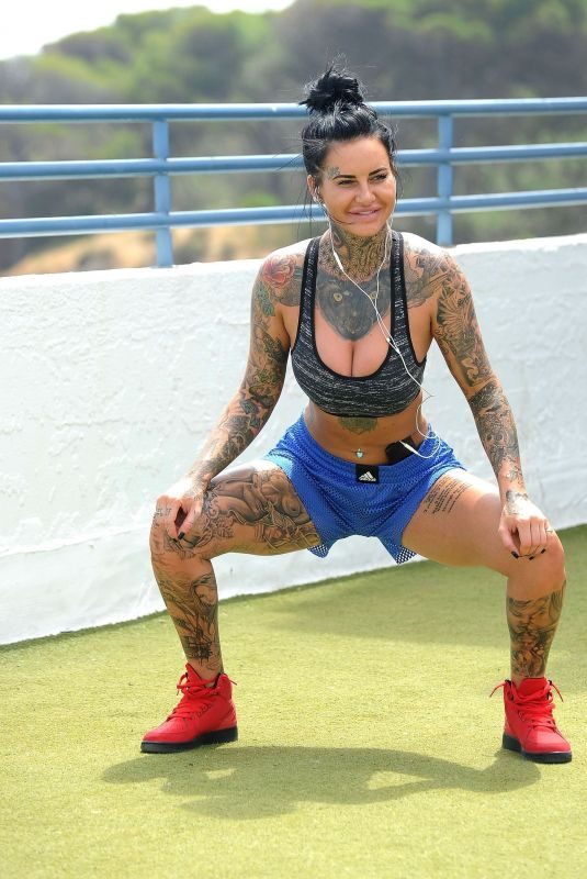 JEMMA LUCY Working Out on Holiday in Gran Canaria 12/27/2017