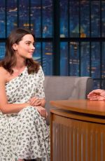JENNA LOUISE COLEMAN at Late Night with Seth Myers in New York 12/12/2017