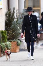 JENNIFER LARENCE Out Walks Her Dog in New York 12/18/2017