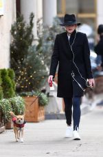 JENNIFER LARENCE Out Walks Her Dog in New York 12/18/2017