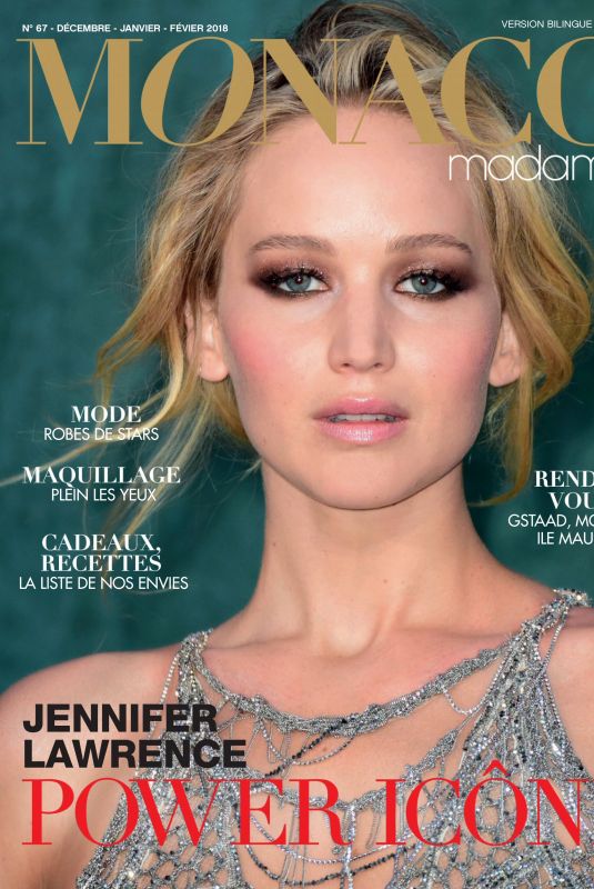 JENNIFER LAWRENCE in Monaco Madame, December 2017