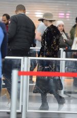 JENNIFER LAWRENCE with Her Dog at JFK Airport in New York 12/30/2017