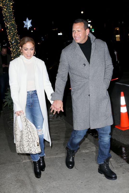 JENNIFER LOPEZ and Alex Rodriguez at Nello Restaurant in New York 11/30/2017