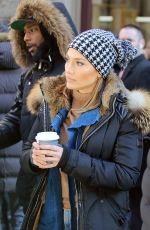 JENNIFER LOPEZ and VANESSA HUDGENS at Dean and Deluca on the Set of Second Act in New York 12/07/2017