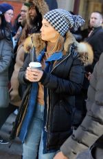 JENNIFER LOPEZ and VANESSA HUDGENS at Dean and Deluca on the Set of Second Act in New York 12/07/2017
