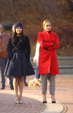 JENNIFER LOPEZ and VANESSA HUDGENS on the Set of Second Act in New York 12/04/2017