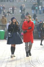 JENNIFER LOPEZ and VANESSA HUDGENS on the Set of Second Act in New York 12/04/2017