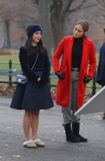 JENNIFER LOPEZ and VANESSA HUDGENS on the Set of Second Act in New York 12/04/2017