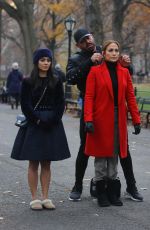 JENNIFER LOPEZ and VANESSA HUDGENS on the Set of Second Act in New York 12/04/2017