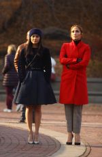 JENNIFER LOPEZ and VANESSA HUDGENS on the Set of Second Act in New York 12/04/2017