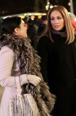 JENNIFER LOPEZ and VANESSA HUDGENS on the Set of Second Act in New York 12/08/2017