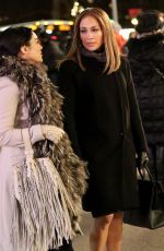 JENNIFER LOPEZ and VANESSA HUDGENS on the Set of Second Act in New York 12/08/2017