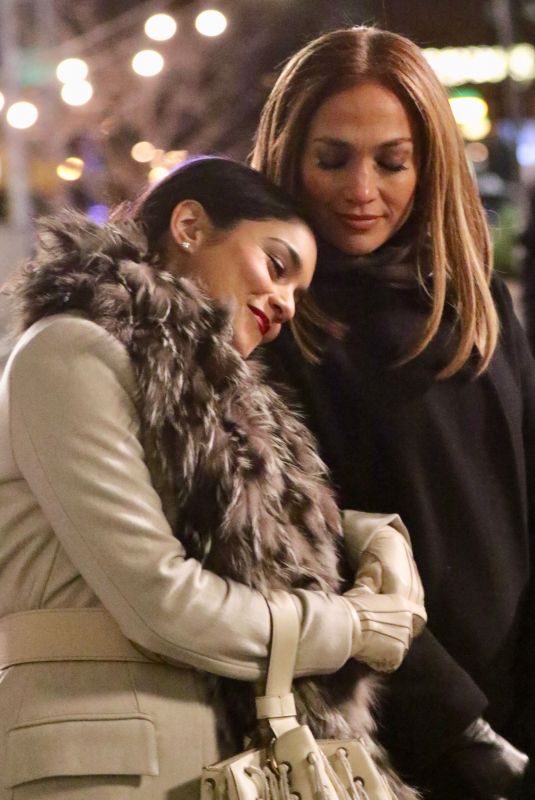 JENNIFER LOPEZ and VANESSA HUDGENS on the Set of Second Act in New York 12/08/2017