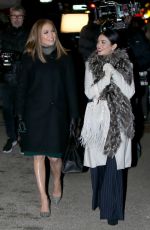 JENNIFER LOPEZ and VANESSA HUDGENS on the Set of Second Act in New York 12/08/2017