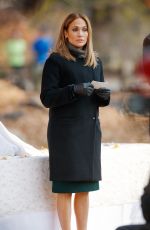 JENNIFER LOPEZ on the Set of Second Act in Central Park in New York 12/04/2017