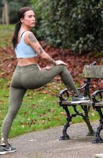 JENNY THOMPSON Working Out a a Park in Bolton 12/07/2017