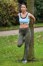 JENNY THOMPSON Working Out a a Park in Bolton 12/07/2017