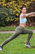 JENNY THOMPSON Working Out a a Park in Bolton 12/07/2017