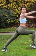 JENNY THOMPSON Working Out a a Park in Bolton 12/07/2017