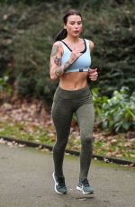 JENNY THOMPSON Working Out a a Park in Bolton 12/07/2017