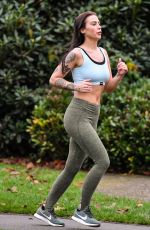 JENNY THOMPSON Working Out a a Park in Bolton 12/07/2017