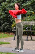 JENNY THOMPSON Working Out a a Park in Bolton 12/07/2017