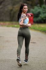 JENNY THOMPSON Working Out a a Park in Bolton 12/07/2017