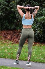 JENNY THOMPSON Working Out a a Park in Bolton 12/07/2017