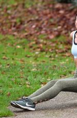 JENNY THOMPSON Working Out a a Park in Bolton 12/07/2017