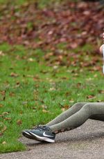 JENNY THOMPSON Working Out a a Park in Bolton 12/07/2017