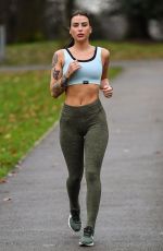 JENNY THOMPSON Working Out a a Park in Bolton 12/07/2017
