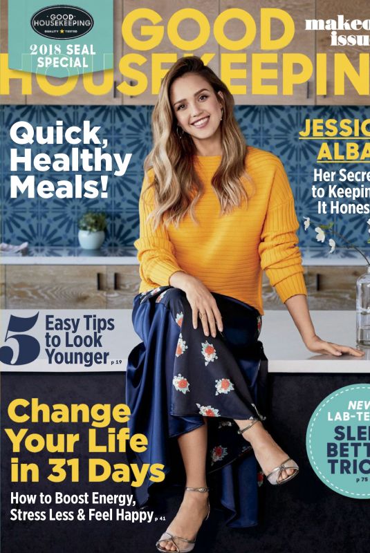 JESSICA ALBA in Good Housekeeping Magazine, January 2018 Issue