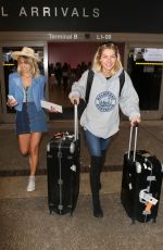JESSICA and ASHLEY HART at LAX Airport in Los Angeles 12/15/2017