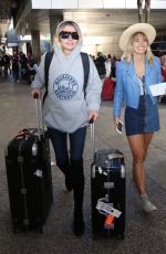 JESSICA and ASHLEY HART at LAX Airport in Los Angeles 12/15/2017