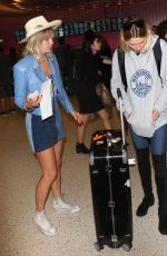 JESSICA and ASHLEY HART at LAX Airport in Los Angeles 12/15/2017
