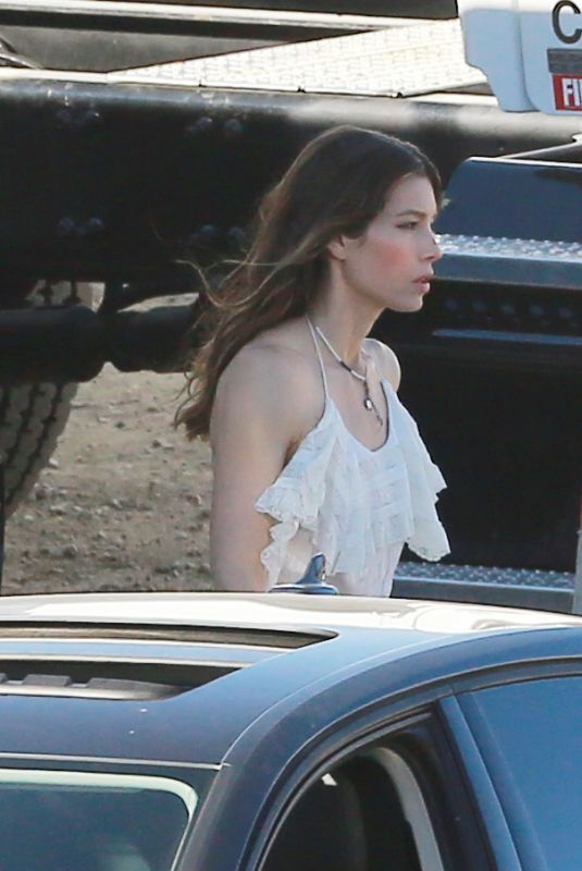 JESSICA BEIL and Jjustin Timberlake on the Set of Untitled Music Video in Los Angeles 12/13/2017