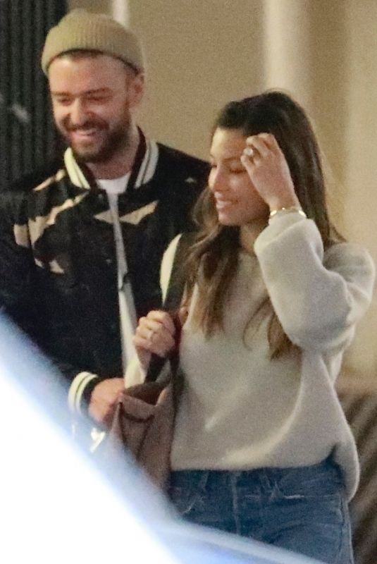 JESSICA BIEL and Justin Timberlake Out in Brentwood 11/30/2017