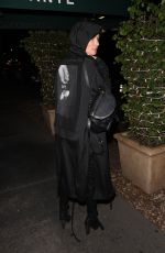JESSICA HART Out for Dinner at Madeo in West Hollywood 12/20/2017