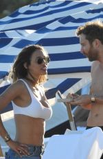 JESSICA LEDON and David Guetta at a Beach in Miami 12/25/2017