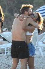 JESSICA LEDON and David Guetta at a Beach in Miami 12/25/2017