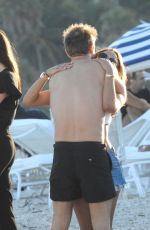 JESSICA LEDON and David Guetta at a Beach in Miami 12/25/2017