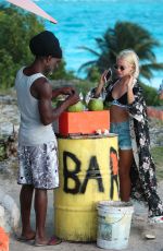 JESSICA WOODLEY Out at a Beach in Barbados 12/20/2017