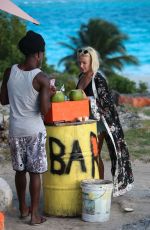 JESSICA WOODLEY Out at a Beach in Barbados 12/20/2017