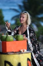 JESSICA WOODLEY Out at a Beach in Barbados 12/20/2017