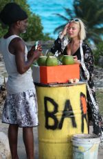 JESSICA WOODLEY Out at a Beach in Barbados 12/20/2017